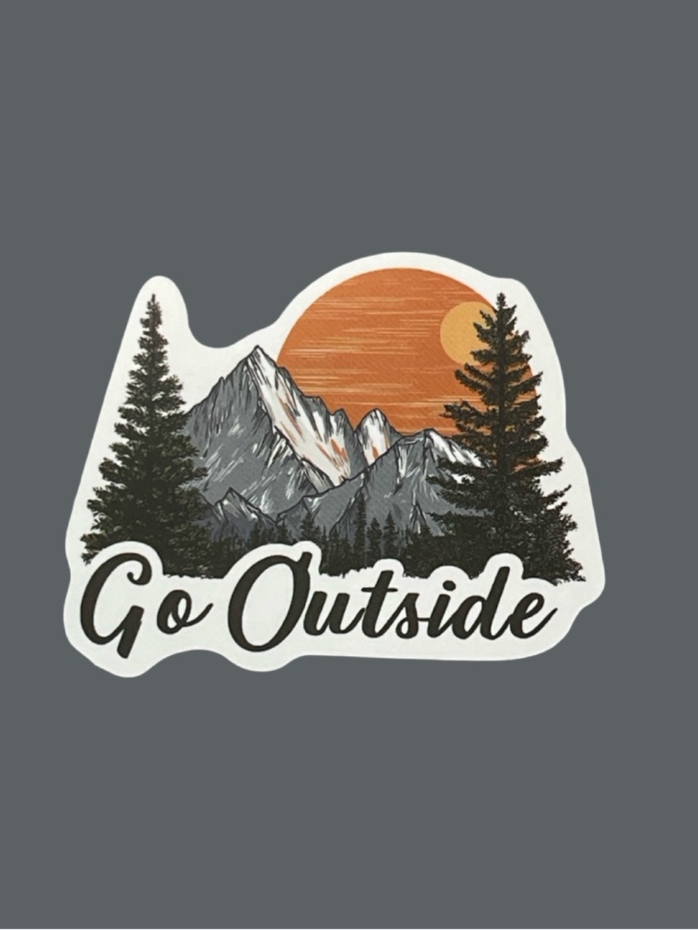 Go Outside Mountain Sticker